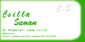 csilla suman business card